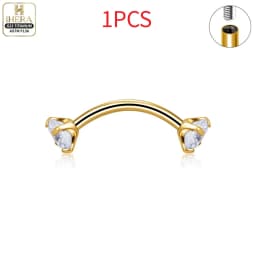 1/10 PCS G23 Titanium ASTM-F136 Piercings Nose Ring C Rod Body Jewelry Internal Thread Cartilage Helix Earrings Wholesale