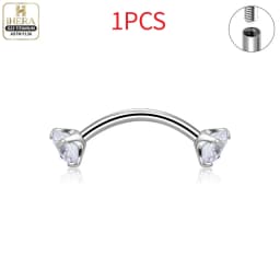1/10 PCS G23 Titanium ASTM-F136 Piercings Nose Ring C Rod Body Jewelry Internal Thread Cartilage Helix Earrings Wholesale