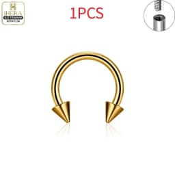 1/10 PCS G23 Titanium ASTM-F136 Piercings Nose Ring C Rod Body Jewelry Internal Thread Cartilage Helix Earrings Wholesale
