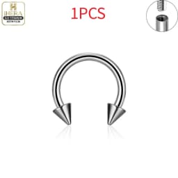 1/10 PCS G23 Titanium ASTM-F136 Piercings Nose Ring C Rod Body Jewelry Internal Thread Cartilage Helix Earrings Wholesale