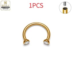 1/10 PCS G23 Titanium ASTM-F136 Piercings Nose Ring C Rod Body Jewelry Internal Thread Cartilage Helix Earrings Wholesale