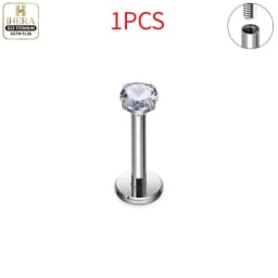 1/10 PCS G23 Titanium ASTM-F136 Piercings Nose Ring C Rod Body Jewelry Internal Thread Cartilage Helix Earrings Wholesale