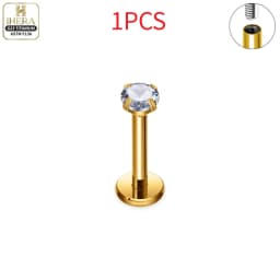 1/10 PCS G23 Titanium ASTM-F136 Piercings Nose Ring C Rod Body Jewelry Internal Thread Cartilage Helix Earrings Wholesale