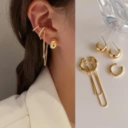 Luxury Star Butterfly Clip Earrings Female Crystal Tassel Ear Clip Earring Sparkling Zircon Ear Cuff Fashion Jewelry accessories