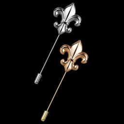 Unisex Multi-Styles Long Needle Insertion Cap Metal Brooch Pin Suit Shirt Collar Corsage Accessory ASLSAW