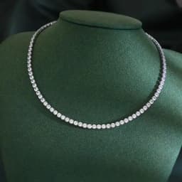 SAIYE 925 Sterling Silver Necklace Zircon Chain Necklace Women Fashion Simple Engagement Wedding Charm Jewelry 4mm 45cm