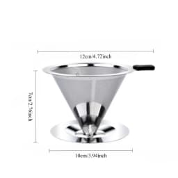 Reusable Coffee Filter Holder Double Layer Stainless Steel Coffee Tea Strainer Coffee Accessories Coffee Making Tool