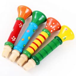 KTV Party Wooden Trumpet Toy Horn Whistle Musical Instrument for Toys Sound Training Games