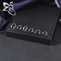 ZS 1PC 16G/18G Spike Nose Rings Stainless Steel Septum Clicker Silver Color Ear Helix Diath Internal Thread Tragus Piercing