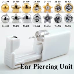 Disposable Sterile Ear Piercing Unit Cartilage Tragus Helix Piercing Gun Tool Kit Build In Steel Stud Earring Star Ball