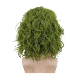HAIRJOY Green Cosplay Wigs for Men Synthetic Wigs Short Curly Costume Wigs