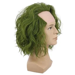 HAIRJOY Green Cosplay Wigs for Men Synthetic Wigs Short Curly Costume Wigs