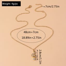 Aihua Gold Silver Color Delicate Crystal Music Note Necklaces for Women Girls Korean Musical Pendant Necklace Jewelry Gifts