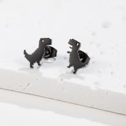 1Pair New Fashion Minimalist Cute Female Stainless Steel Mini Dinosaur Stud Earrings For Girls Jewelry Accessory Gifts GED509