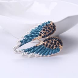 Fashion Crystal Angel Wing Brooch Pins Jewelry Women Men