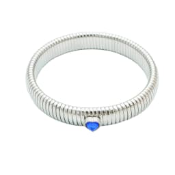 Waterproof Stainless Steel Retro Elasticity Thick Metal Polish Bracelet 18K Gold Plated Trend Fashion Unisex Jewelry Men Women