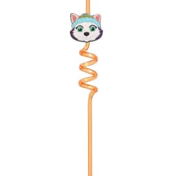 6Pcs Paw Patrol Straws Food Grade Spiral Pipette Kids Boys Girls Birthday Party Decoration Baby Shower Party Supplies Gifts