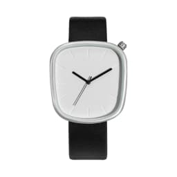 TOMI Men's Minimalist Watch Fashion Versatile Men's and Women's Square Watch Scale Black and White Premium Quartz Watch