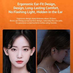 Ultra-Thin Invisible Sleep Earbuds Lightweight Ergonomic Fit Side Sleep Friendly Cloud-Soft Comfort with Built-in Mic