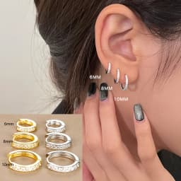 3 PCS/Set Simple Stainless Steel Crystal Small Hoop Earring Women Tiny Gold Color Cartilage Piercing Earring Minimalism Jewelry