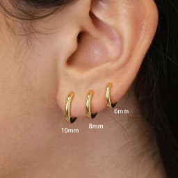 3 PCS/Set Simple Stainless Steel Crystal Small Hoop Earring Women Tiny Gold Color Cartilage Piercing Earring Minimalism Jewelry