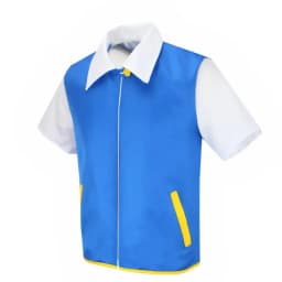 Anime P-PokemonING Go Blue Jacket Costume Boys Girls Ash Ketchum Cosplay for carnival Party Trainer Cap and Gloves Set