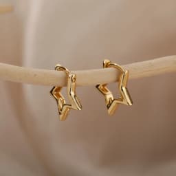 Stainless Steel Star Hoop Earings For Women 2024 Trend New In Luxury Gold Color Earrings Ear Jewelry Gift pendientes mujer