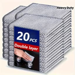 Thickened Steel Wire Cleaning Cloth Non-Scratch Double-layer Iron Microfiber Mesh Dishrag Washing Pot Rags Kitchen Towel