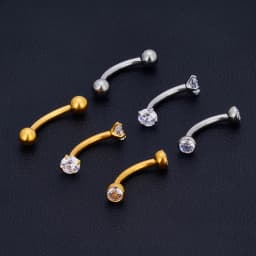 5Pcs G23 Titanium 16G CZ Tragus Eyebrow Piercing Body Jewelry Labret Lip Ring Stud Earrings Septum Nose Rings Internal Thread