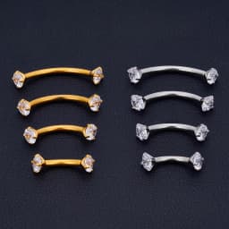 5Pcs G23 Titanium 16G CZ Tragus Eyebrow Piercing Body Jewelry Labret Lip Ring Stud Earrings Septum Nose Rings Internal Thread