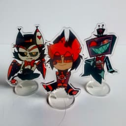 Anime Hazbin Hotel Alastor Morningstar Cosplay Stand Acrylic Cartoon Figure Standing Birthday Gifts Bag Decor Collection