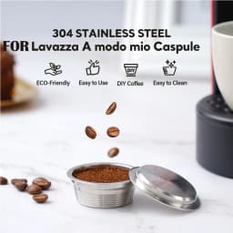 ICafilas for Lavazza a Modo Mio Reusable Coffee Capsule Refillable Filter Basket Stainless Steel Metal