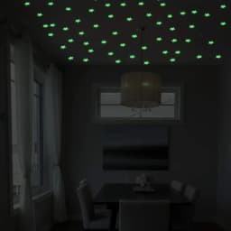 100Pcs Luminous Stickers Stars Wall Stickers Bedroom Luminous Stickers Fluorescent Three-dimensional Wall Stickers