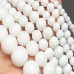 Natural Beads White Tridacna Stone Round Loose Beads For Jewelry Making DIY Bracelet Earrings Accessories 15'' 6/8/10mm