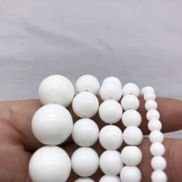 Natural Beads White Tridacna Stone Round Loose Beads For Jewelry Making DIY Bracelet Earrings Accessories 15'' 6/8/10mm