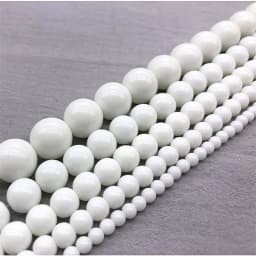 Natural Beads White Tridacna Stone Round Loose Beads For Jewelry Making DIY Bracelet Earrings Accessories 15'' 6/8/10mm