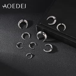 AOEDEJ 1 Piece Punk Stainless Steel Nose Ring 8-25mm Horseshoe Shape Septum Rings Nose Studs Earring Men Body Piercing Jewelry
