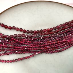 Fine 100% Natural Stone Beads Faceted Red Garnet Loose Round Gemstone For Jewelry Making DIY Bracelet Necklace Charm 2-4mm
