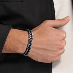 Gold Plated Men's Chunky Chain Bracelet,Stainless Steel Thick Cuban Chain Wristband,Hip Hop Punk Luxury Jewelry Gift for Him