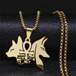 Stainless Steel Egyptian Eyes Chain Necklaces Men Statement Mythology Eye of Ra Horus Symbol Necklace Jewelry bijoux femme N4540
