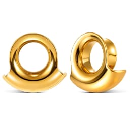 Casvort 2PCS 316 Stainless Steel Hypoallergenic Ear Gauge Plugs Saddle Hangers Weights Stretcher Ear Piercing Women Body Jewelry