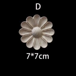 Wood Floral Appliques for Furniture Antique Onlays Moulding Home Decor Wood Carving Decoration Wall Wood Decal Vintage Figurines