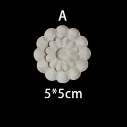 Wood Floral Appliques for Furniture Antique Onlays Moulding Home Decor Wood Carving Decoration Wall Wood Decal Vintage Figurines