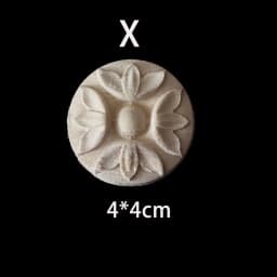 Wood Floral Appliques for Furniture Antique Onlays Moulding Home Decor Wood Carving Decoration Wall Wood Decal Vintage Figurines