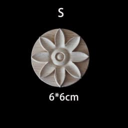 Wood Floral Appliques for Furniture Antique Onlays Moulding Home Decor Wood Carving Decoration Wall Wood Decal Vintage Figurines