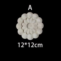 Wood Floral Appliques for Furniture Antique Onlays Moulding Home Decor Wood Carving Decoration Wall Wood Decal Vintage Figurines