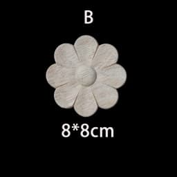 Wood Floral Appliques for Furniture Antique Onlays Moulding Home Decor Wood Carving Decoration Wall Wood Decal Vintage Figurines