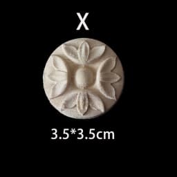 Wood Floral Appliques for Furniture Antique Onlays Moulding Home Decor Wood Carving Decoration Wall Wood Decal Vintage Figurines