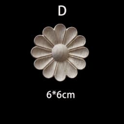 Wood Floral Appliques for Furniture Antique Onlays Moulding Home Decor Wood Carving Decoration Wall Wood Decal Vintage Figurines