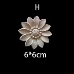 Wood Floral Appliques for Furniture Antique Onlays Moulding Home Decor Wood Carving Decoration Wall Wood Decal Vintage Figurines